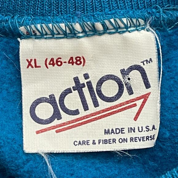 VINTAGE Action Homemade Puffy Paint Sequins Ugly Christmas Sweatshirt Size XL - Picture 4 of 5